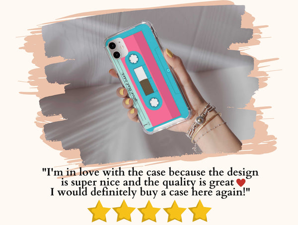 Custom Cassette Tape Phone Case – Personalized Retro Music Design