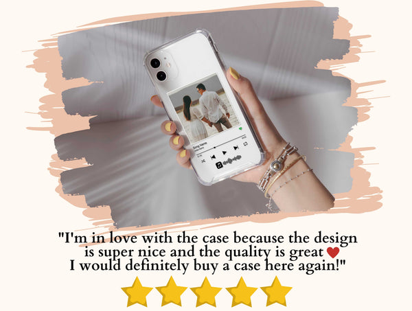 Custom Playlist Phone Case – Personalized Photo, Song & Artist Music Design