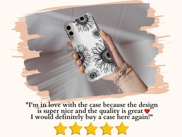 Sunflower Petals Drawing Phone Case – Rustic Floral Beauty