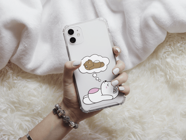 Funny Bear Phone Case – Cute Matching Couple Bear Design