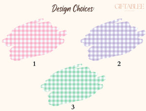 Gingham Phone Case – Personalized Monogram & Pastel Checkered Design