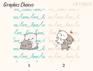 Couple Cats Phone Case – Cute Kawaii Cuddling Cat Couple Design