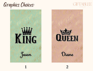 Custom King And Queen Phone Case – Personalized Couple & Matching Design