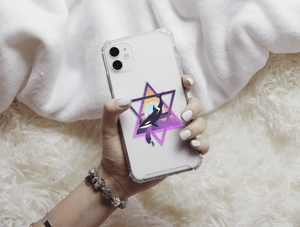 Orca Phone Case – Cosmic Black & White Whale Ocean Artwork