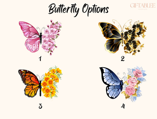 Floral Butterfly Phone Case – Personalized Monarch Name Cover