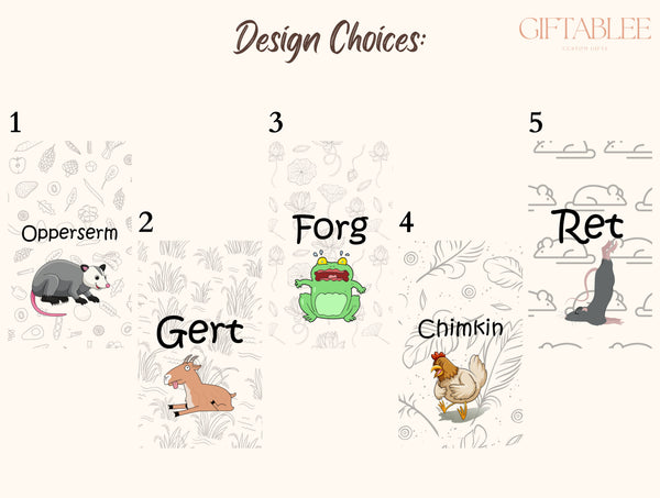 Funny Animal Phone Case – Custom Name Animal Lovers