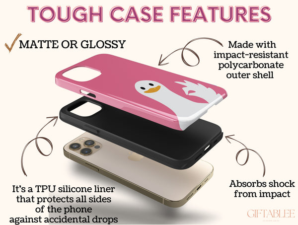 Funny Goose Phone Case – Cute Cartoon Bird Lover Design