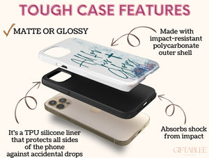 All For His Glory Phone Case – Christian Floral Faith Inspired Design
