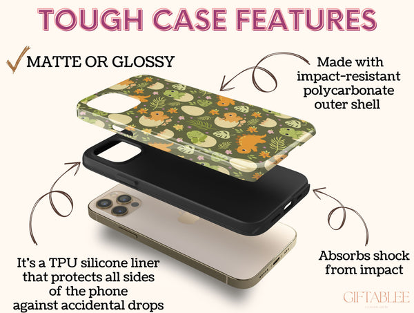 Leafy Dinosaur Phone Case – Cute Baby Dino Adventure Case