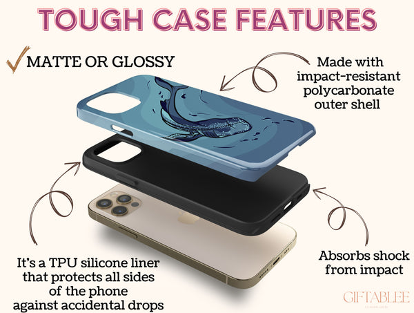 Whale Shark Aqua Phone Case – Blue Underwater Ocean Art Design