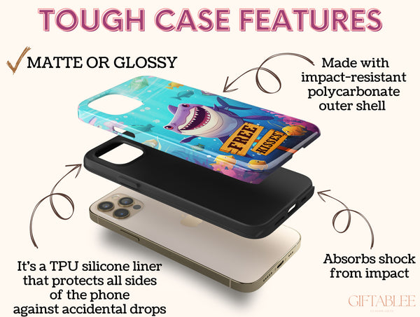 Shark Free Kiss Phone Case – Funny Ocean Lover Gift