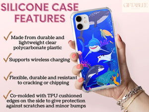 Ocean Sharks Phone Case – Cute Marine Life for Ocean Lovers