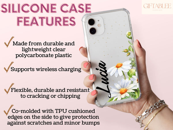 Custom Daisy Phone Case – Personalized Floral Name Design