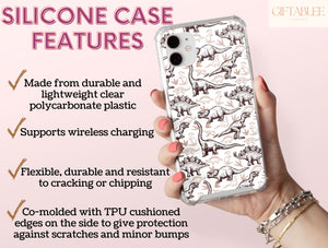 Dinosaur Pattern Phone Case – Vintage Prehistoric Dinosaur & Fossil Design