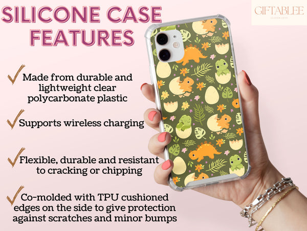 Leafy Dinosaur Phone Case – Cute Baby Dino Adventure Case