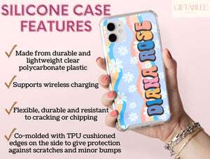 Retro Daisy Phone Case – Personalized 70s Floral & Colorful Design