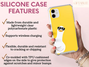 Funny Goose Phone Case – Cute Cartoon Bird Lover Design
