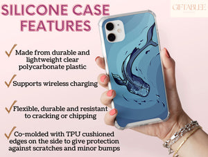 Whale Shark Aqua Phone Case – Blue Underwater Ocean Art Design