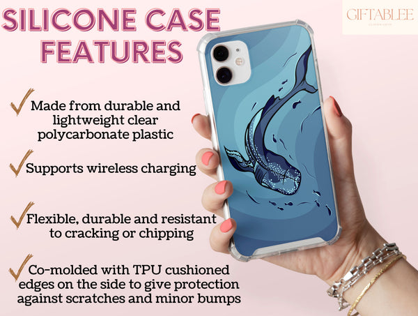 Whale Shark Aqua Phone Case – Blue Underwater Ocean Art Design