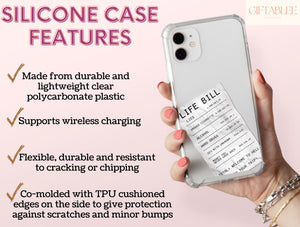 Life Bill Phone Case – Funny Pink Receipt & Quirky Novelty Design