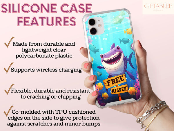 Shark Free Kiss Phone Case – Funny Ocean Lover Gift