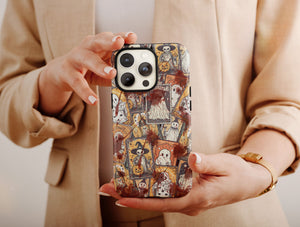 Spooky Horror Phone Case – Vintage Tarot Gothic Halloween Art