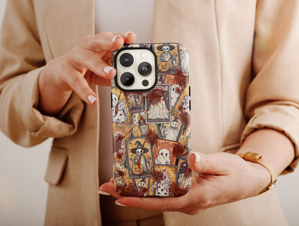 Spooky Horror Phone Case – Vintage Tarot Gothic Halloween Art