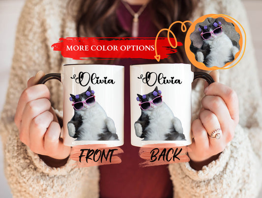 Custom Cat Mug, Create Your Own Design Mug, Customizable Mug For Cat Lovers’ Birthday Gift, Personalized Cat Photo Mug For Cat Week Gift