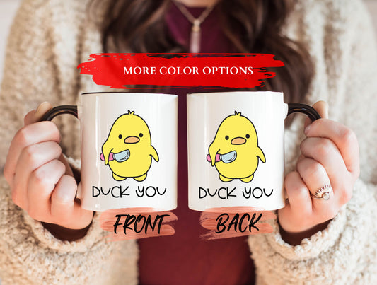 Duck You Mug, Cute Duck Mug For Duck Lovers Birthday, Duck Lover Mug, Duck Cup, Gangster Duck Cup, Cute Duck Mug, Funny Duck Mug For Him/Her