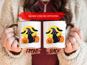 Black Cat Halloween Mug – Witchy Coffee Cup for Spooky Season