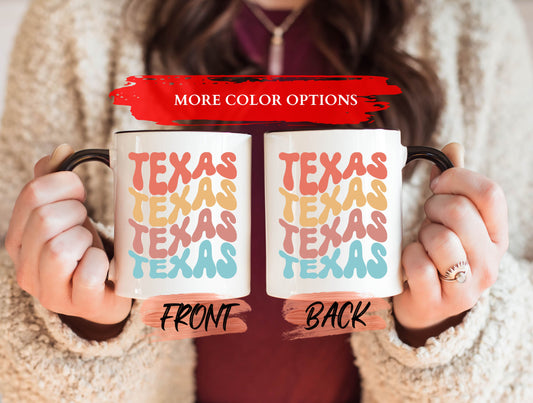 Retro Texas Mug, Texas Pride Mug For Men & Women Birthday Gift, Texas Coffee Cup, Texas Mug, Texas Lover Gift, Texas State Cup For Him/Her