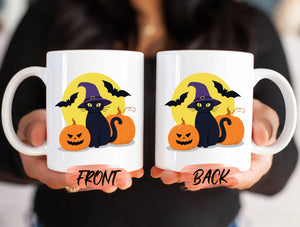 Black Cat Halloween Mug – Witchy Coffee Cup for Spooky Season