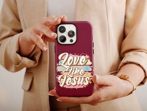 Love Like Jesus Phone Case – Retro Christian Faith Design