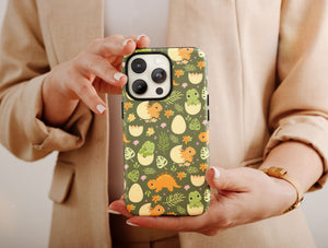 Leafy Dinosaur Phone Case – Cute Baby Dino Adventure Case