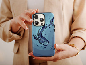 Whale Shark Aqua Phone Case – Blue Underwater Ocean Art Design