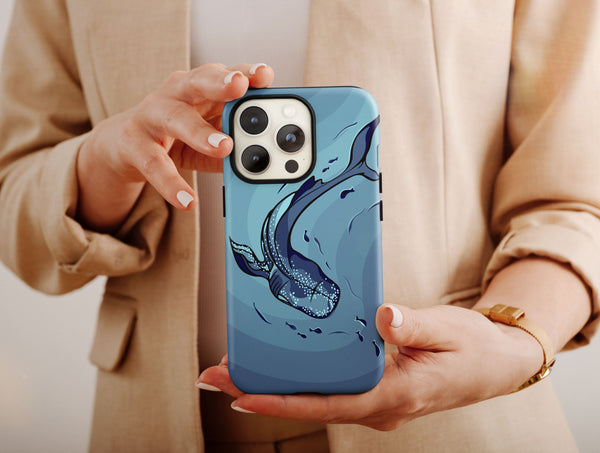 Whale Shark Aqua Phone Case – Blue Underwater Ocean Art Design