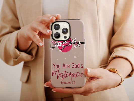 Gods Masterpiece Phone Case, Christian Faith Phone Case For Women Birthday Gift, Ephesians 2 10, Religious Phone Case, Christian Phone Case