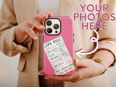 Life Bill Phone Case – Funny Pink Receipt & Quirky Novelty Design