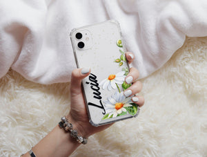 Custom Daisy Phone Case – Personalized Floral Name Design