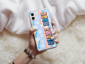 Retro Daisy Phone Case – Personalized 70s Floral & Colorful Design