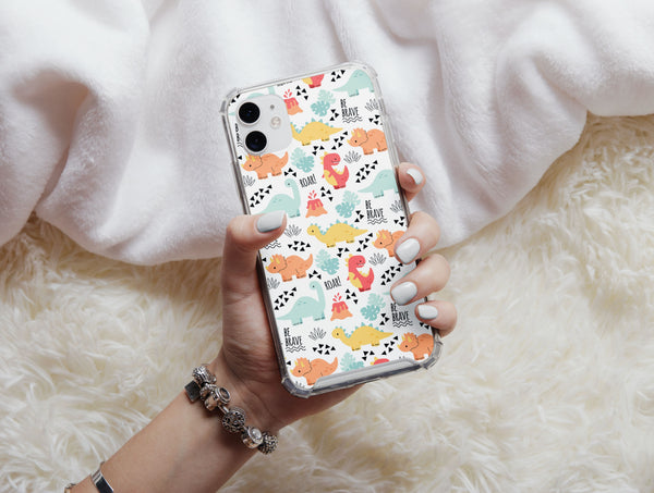 Cute Dinosaur Phone Case – Kawaii Dino Pattern Protective Cover