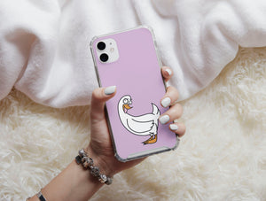 Funny Goose Phone Case – Cute Cartoon Bird Lover Design