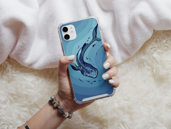 Whale Shark Aqua Phone Case – Blue Underwater Ocean Art Design