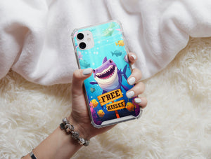 Shark Free Kiss Phone Case – Funny Ocean Lover Gift