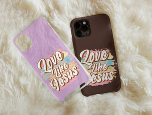 Love Like Jesus Phone Case – Retro Christian Faith Design