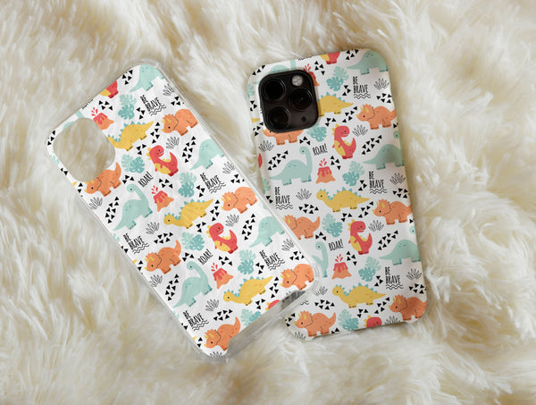 Cute Dinosaur Phone Case – Kawaii Dino Pattern Protective Cover