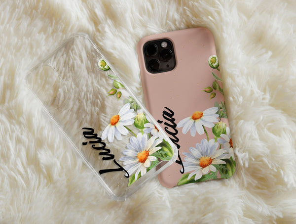 Custom Daisy Phone Case – Personalized Floral Name Design