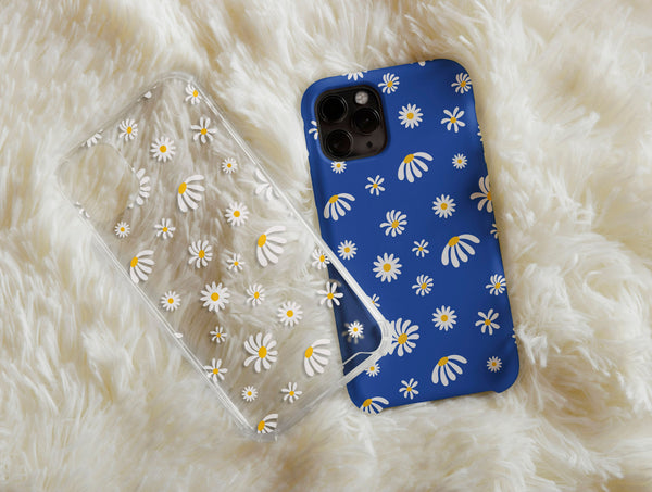 Aesthetic Daisy Phone Case – Personalized Pastel White Floral Design