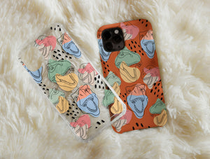 Dinosaur Line Art Phone Case – Modern Abstract Dino Design