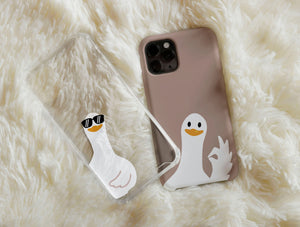 Funny Goose Phone Case – Cute Cartoon Bird Lover Design